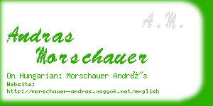 andras morschauer business card